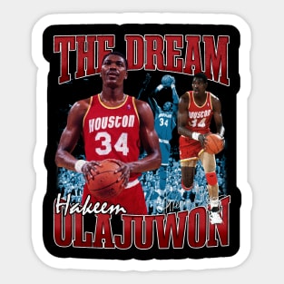 Hakeem Olajuwon The Dream Basketball Legend Signature Vintage Retro 80s 90s Bootleg Rap Style Sticker